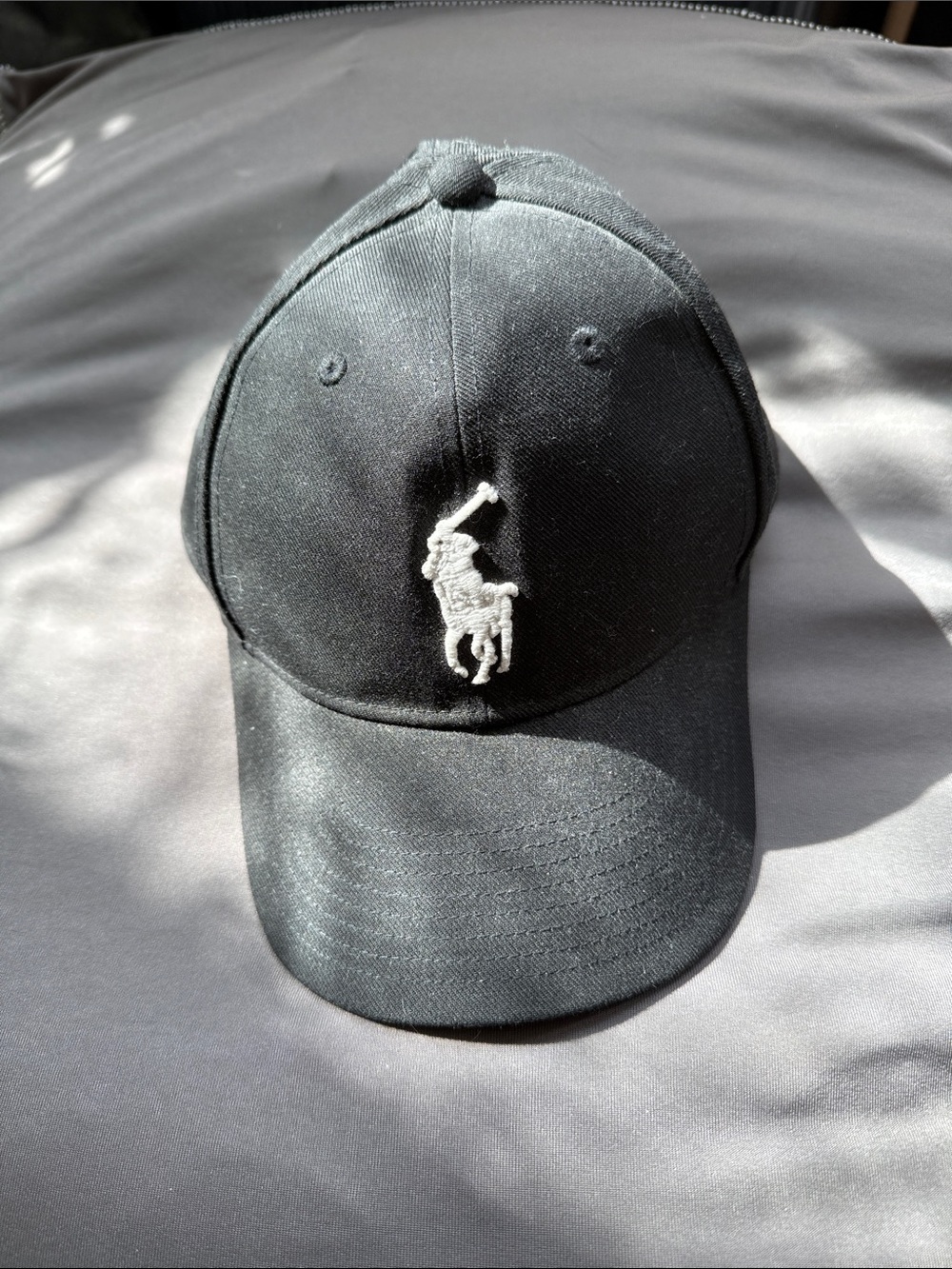 Polo by Ralph Lauren Black Cap with White Polo Player Logo